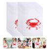 100 Pcs Adult Crab Bibs Portable Disposable Apron Bbq Waterproof Plastic Aprons Sleeveless