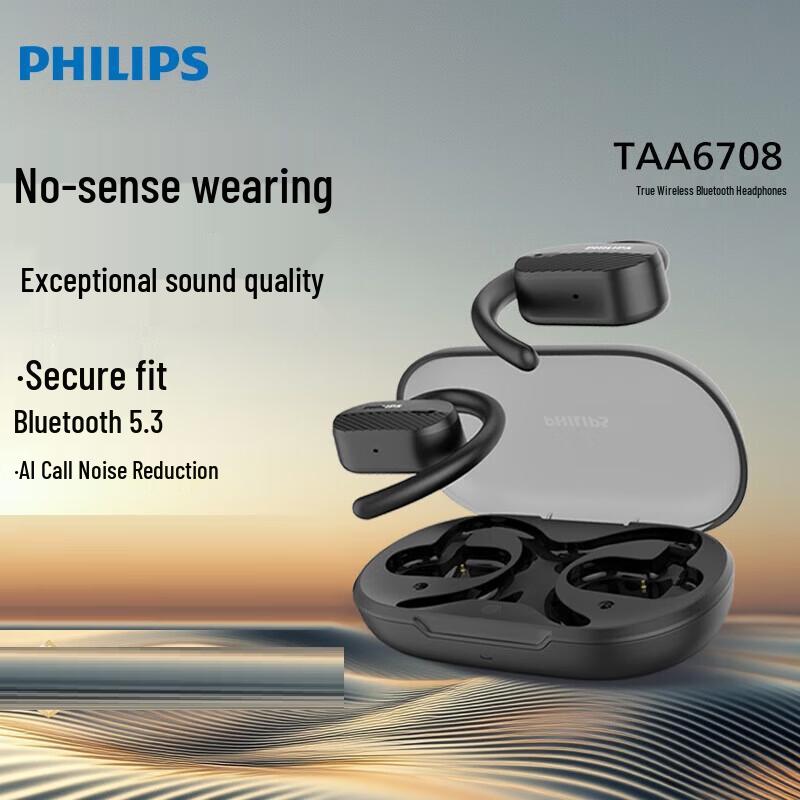 

Philips TAA6708 Open-Ear Sports True Wireless Bluetooth Earbuds