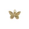 14K Gold Filled Engraved Butterfly Pendant with Crystal Beaded Necklace for DIY Jewelry Crafting.