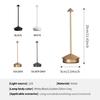Table LED Lamp Rechargeable Touch Sensor Night Desk Lamp 3 Color Temperatures Stepless Dimming for Restaurant Hotel Bar Bedroom