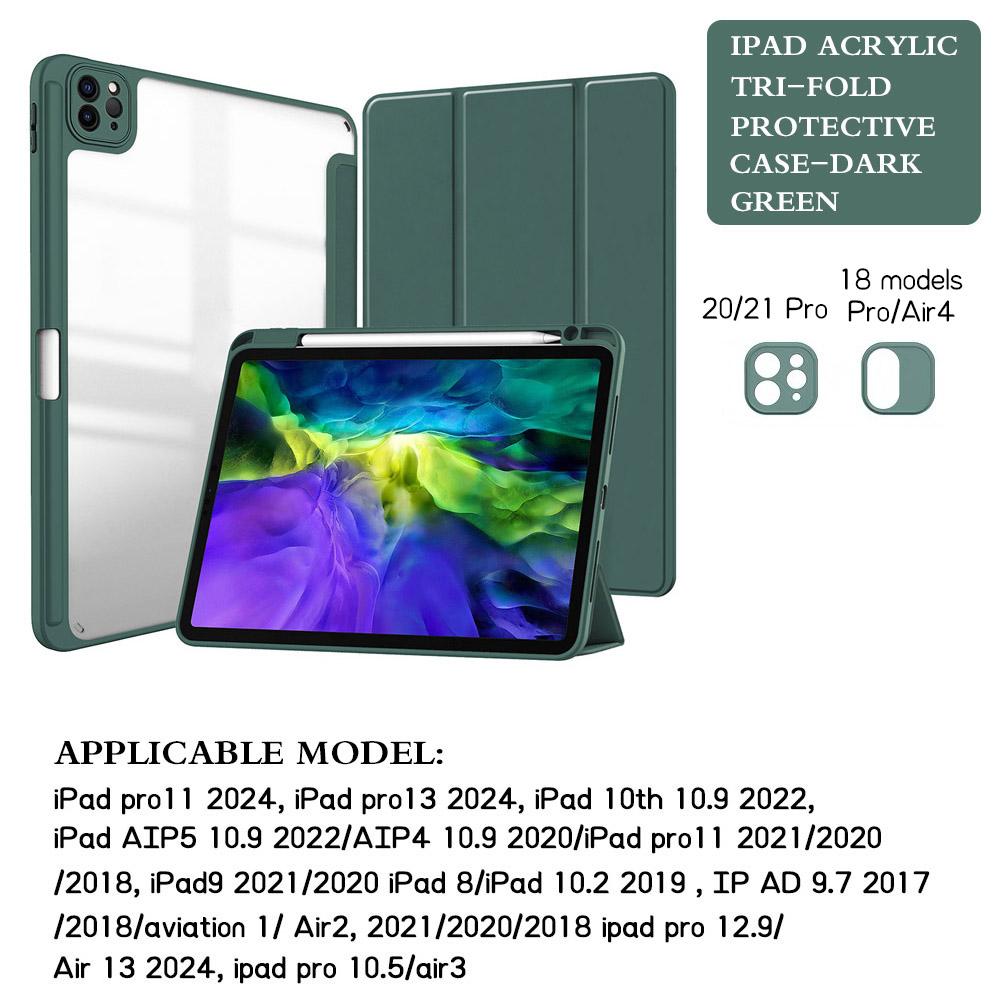 With Pencil Holder Case For iPad Pro 11 12.9 9.7 Cover iPad 10.5 10.2 Air 4 5 10.9 10th 11th 9th 8 7th Gen Mini 6 Capa