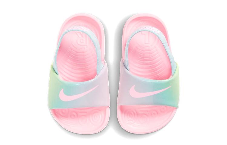 Nike Kawa Slide Athleisure Low Top Toddler Shoes Pink Blue Green Infant And Toddler CW1658-600