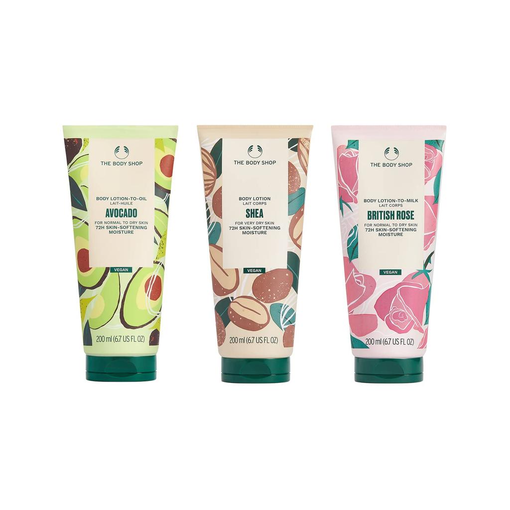 The Body Shop Body British 200ml [Official] Milk-in Lotion, Rose, [Authentic]