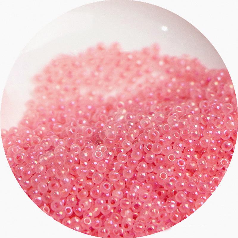 2mm Irisierende Glas-Samenperlen: Cremige Wolke für DIY Schmuck & Armbänder