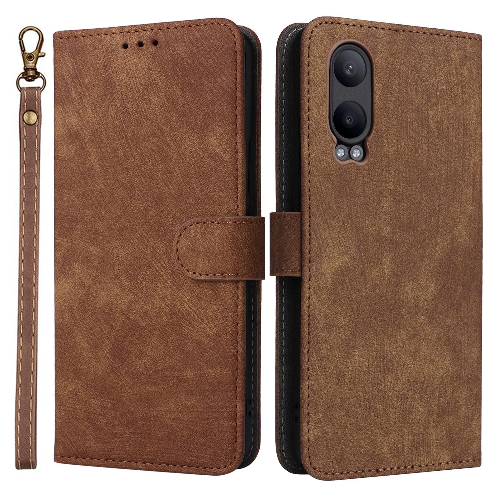 

For OnePlus Nord CE4 Lite 5G/Oppo K12x 5G (China) Case PU Leather RFID Blocking Phone Cover Brown