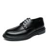 Summer and Autumn Business Casual Pointed Toe Men's Leather Shoes Tied Soft Leather Breathable Korean Version Height-enhancing Formal Leather Shoes