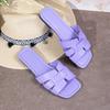 Flat Bottomed Women's Slippers, Beach Shoes, Home Casual Sandals, Unbuttoned Slippers, Couple's Shoes