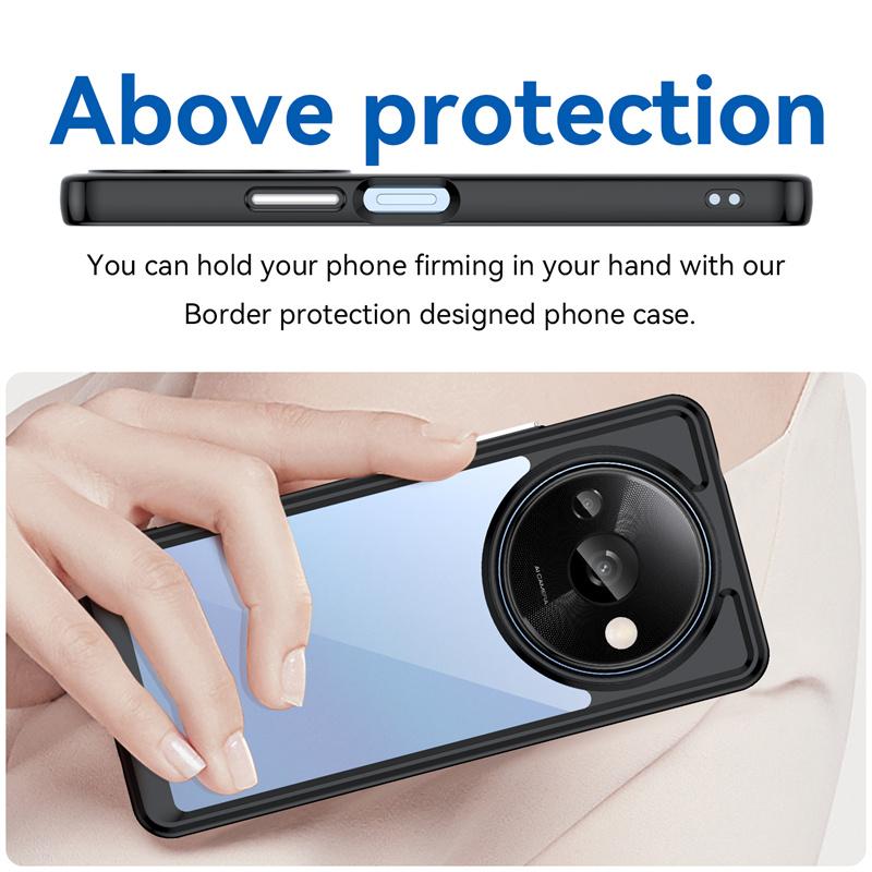 Transparent Colorful TPU Case for Xiaomi Redmi A3 13C 12C 11A 10C Redmi 12 5G Protective Clear Shockproof Full Protection Cover