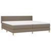 3130381 vidaXL Divan Bed with Mattress Taupe 200x200 Cm Fabric