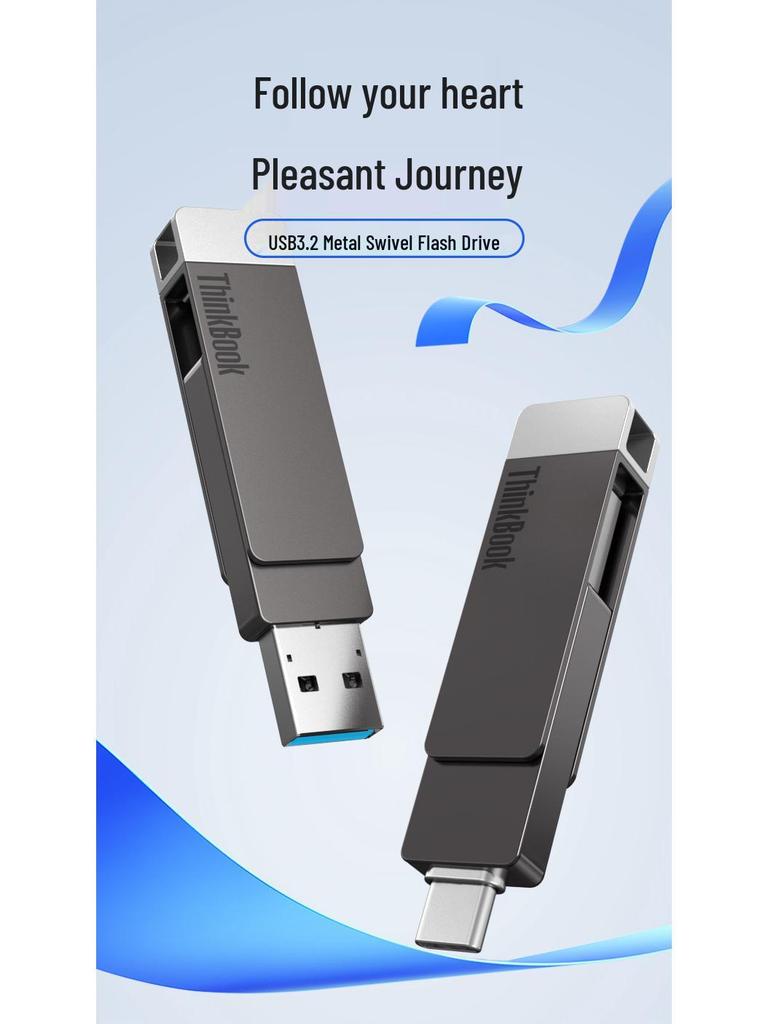 Lenovo BU100 Dual-Interface 64GB Typ-C USB-Flash-Laufwerk für Mobilgeräte und Computer