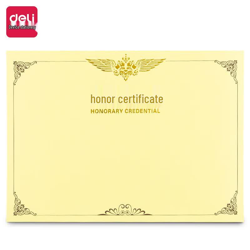 Deli 8K Yellow Honor Certificate Refill