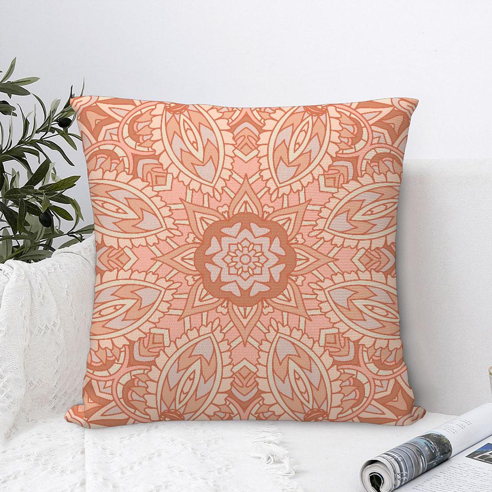 Mandala Bohemian Ethnic Pillow Case Plush Fabric Soft Pillowcase Double Sided Print Sofa Cushion Cover Throw Pillow Cover