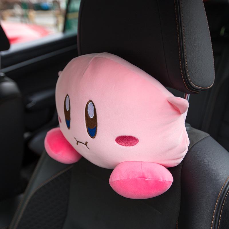 

Kirby Cartoon Car Headrest Neck Support Pillow 35x25cm