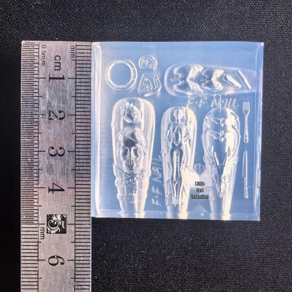 Hannibal 3D Полупрозрачная Силиконовая Форма для Дизайна Ногтей