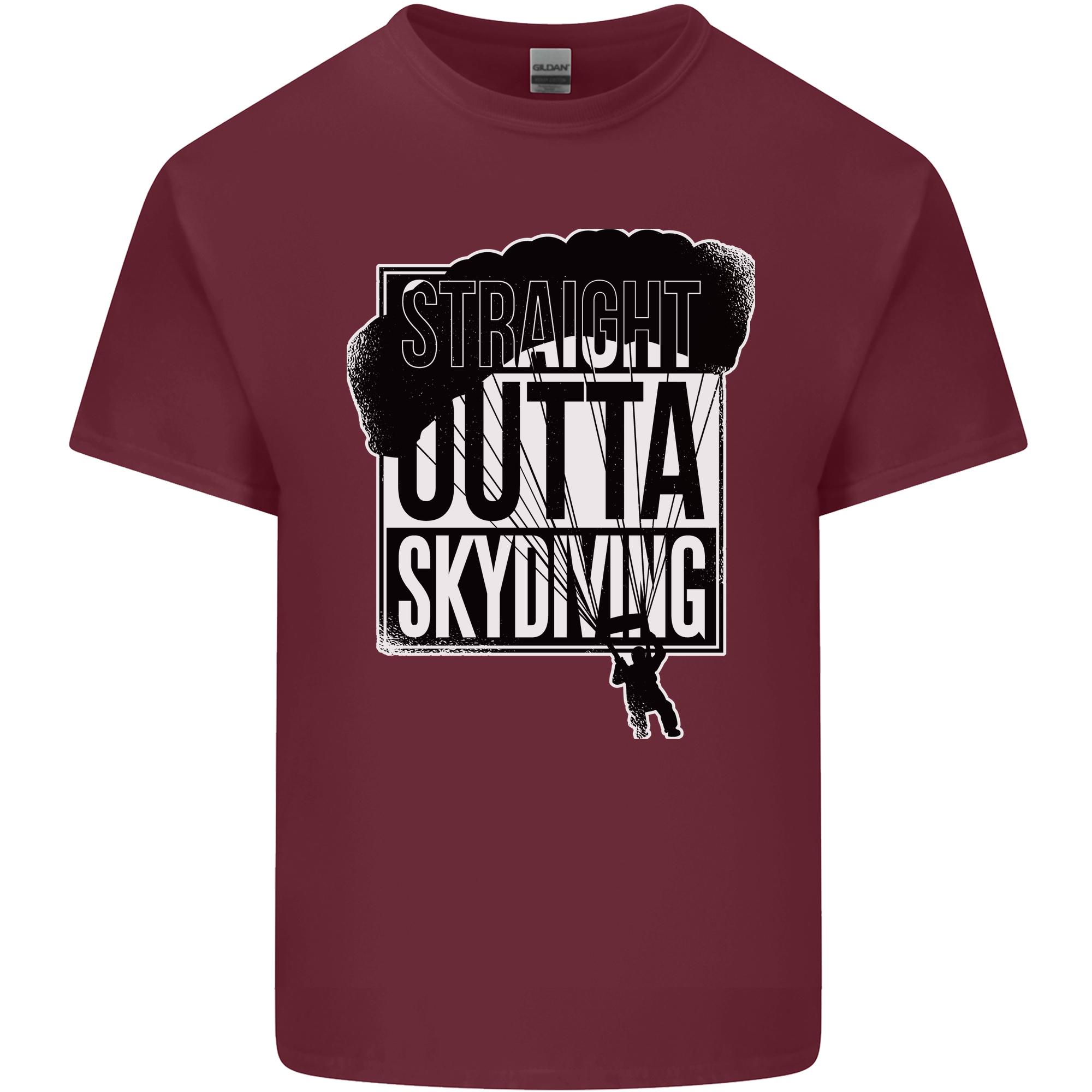 Straight Outta Skydiving Funny Freefall Unisexs Light Cotton TShirt S