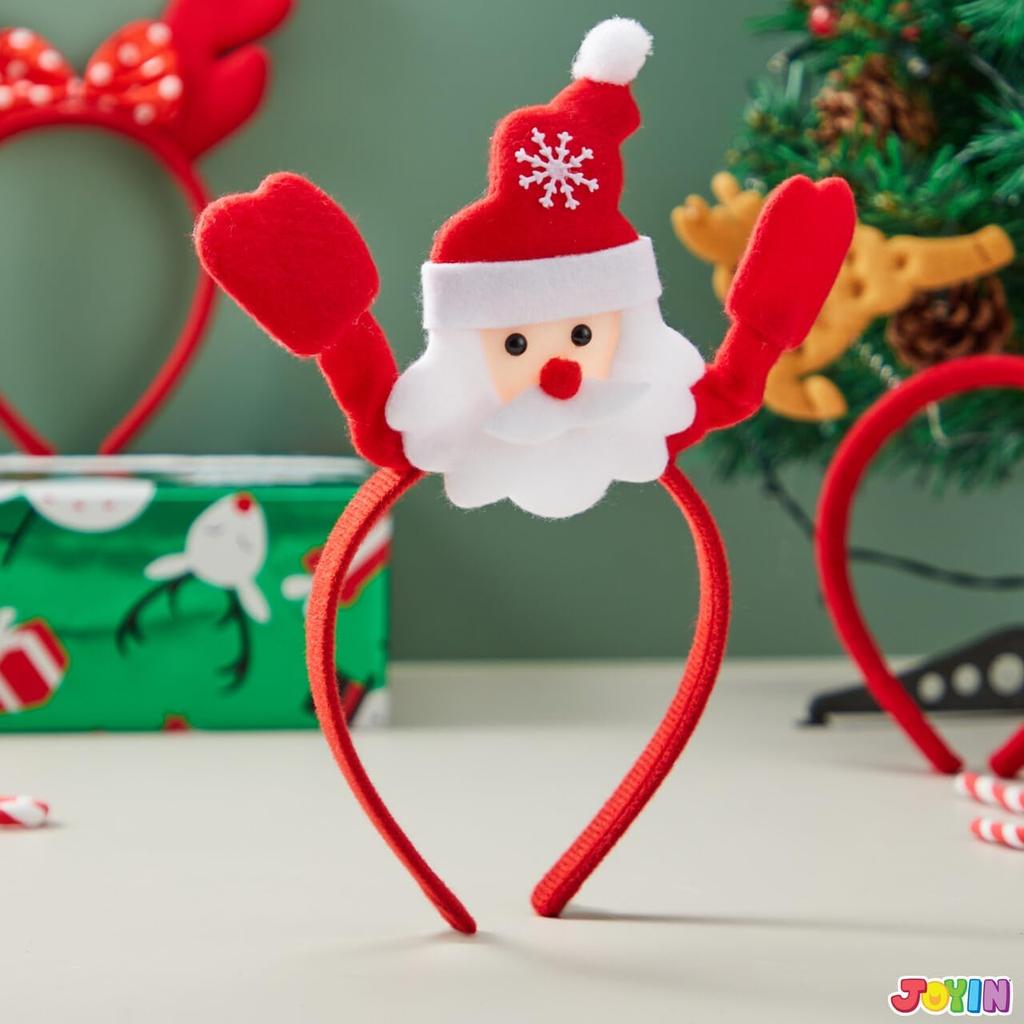 JOYFY 12 Packs Christmas Headbands with Assorted Design Christmas Holiday Headband for Women Men Christmas Parties Xmas Favors