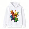 Kids Boys Girls Pullover Hoodie, Cute Cartoon Monster Superhero Print Casual Warm Long Sleeve Hooded Sweatshirt for Children
