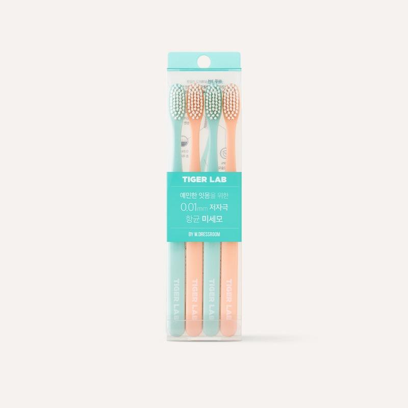 Tiger Lab Antibacterial Fine Bristle Toothbrush 4P