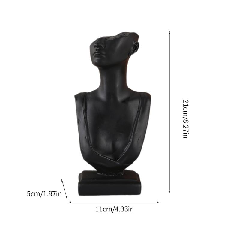 Stylish Neck Model Stand Necklace Showcases Stand Earrings Holder Resin Texture
