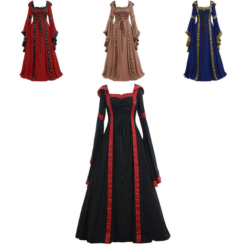 Vintage Gothic Renaissance Women's Halloween Costume Dress For Cosplay And Parties