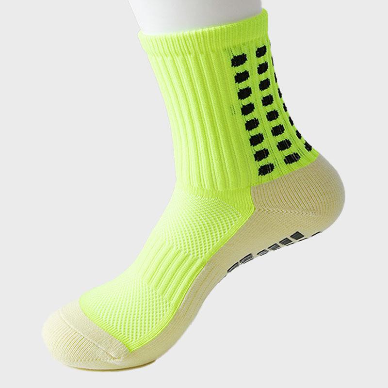 Male Spring and Autumn Thick Silicone Bottom Yoga Football Glue Non Slip Tube Socks
