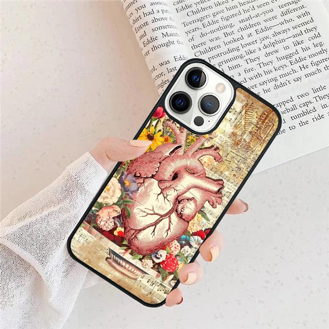 Human Heart Anatomy Phone Case For For iPhone 17 Air 16 15 11 12 13 14 Pro Ma Plus coque