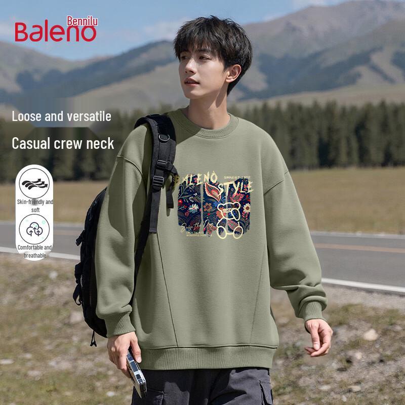 

Baleno Men s Graphic Round Neck Long Sleeve Sweatshirt L
