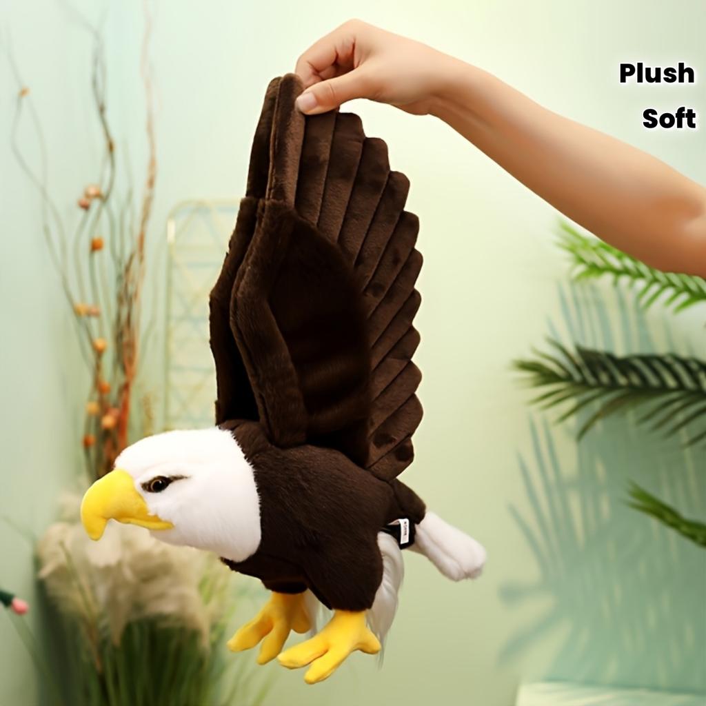1PC Simulation Bald Eagle Plush Toys, Cute Cartoon Stuffed Animal Dolls, Soft Fluffy Significant Other Dolls