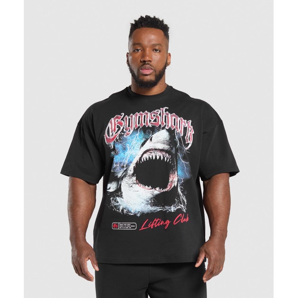 

GymShark Shark T shirT Black A7a3b Bb2j L