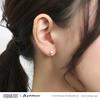 [Shinjuku Gin No Kura] Phiten Collaboration Snoopy Woodstock Asymmetrical Earrings, 2-Piece Set, Stainless Steel, Official Phiten PEANUTS