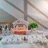 2Pcs Christmas Theme Silicone Molds Candle Holder Molds for Candle Holder Plaster Decoration, Epoxy Resin Silicone Molds