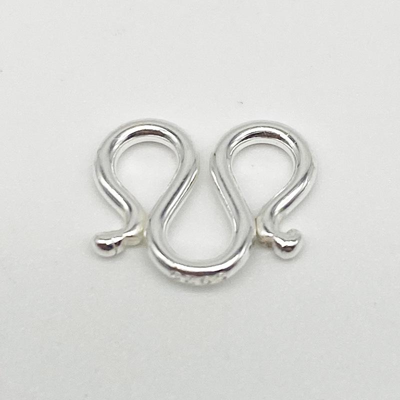 Yansheng S925 Sterling Silber W- und M-förmige Schmuckverschlüsse Zubehör für Halsketten und Armbänder