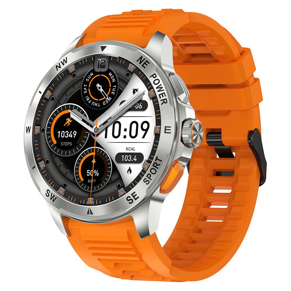 AK77 Silicone Strap 1.43-inch AMOLED Smart Watch Sleep Health Monitoring Bluetooth-compatible Call Sports Watch
