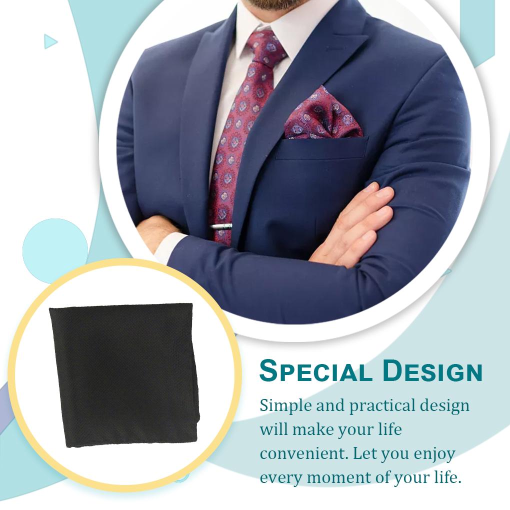 Male Handkerchief Polyester Small Hand Towel Business Suit Accessories Breathable Pocket Square for Celebration Shopping