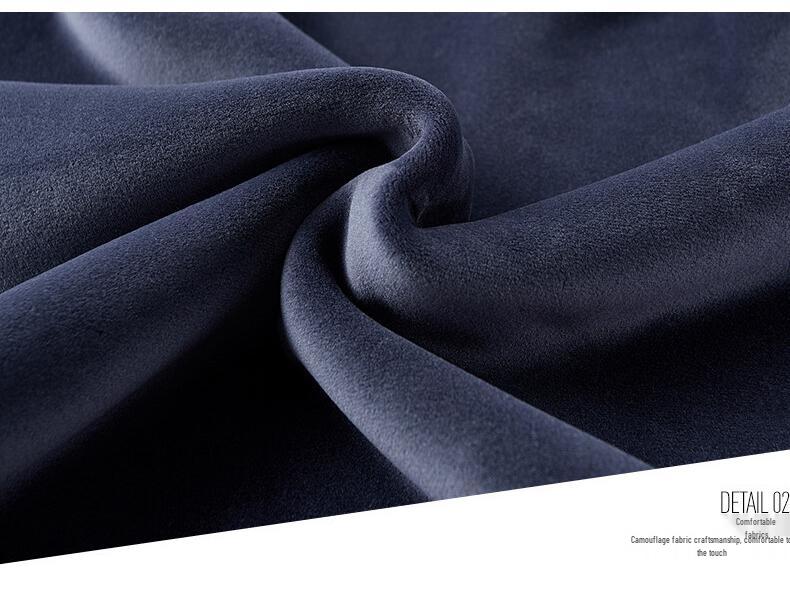 Pánská zimní bavlněná tepláková souprava z jehněčí vlny: Bunda s kapucí a kalhoty plus size