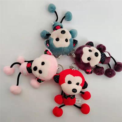 Bonito pendurado perna macaco pelúcia pingente animal brinquedos de pelúcia presente 12cm