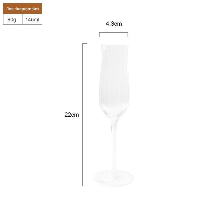 Tulip Crystal Glass Ribbed Cocktail & Juice Cup Set