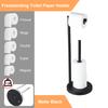 Freestanding Toilet Paper Holder With Storage Heavy Base Stainless Steel Stand Black/Nickel/Gold/Chrome Modern