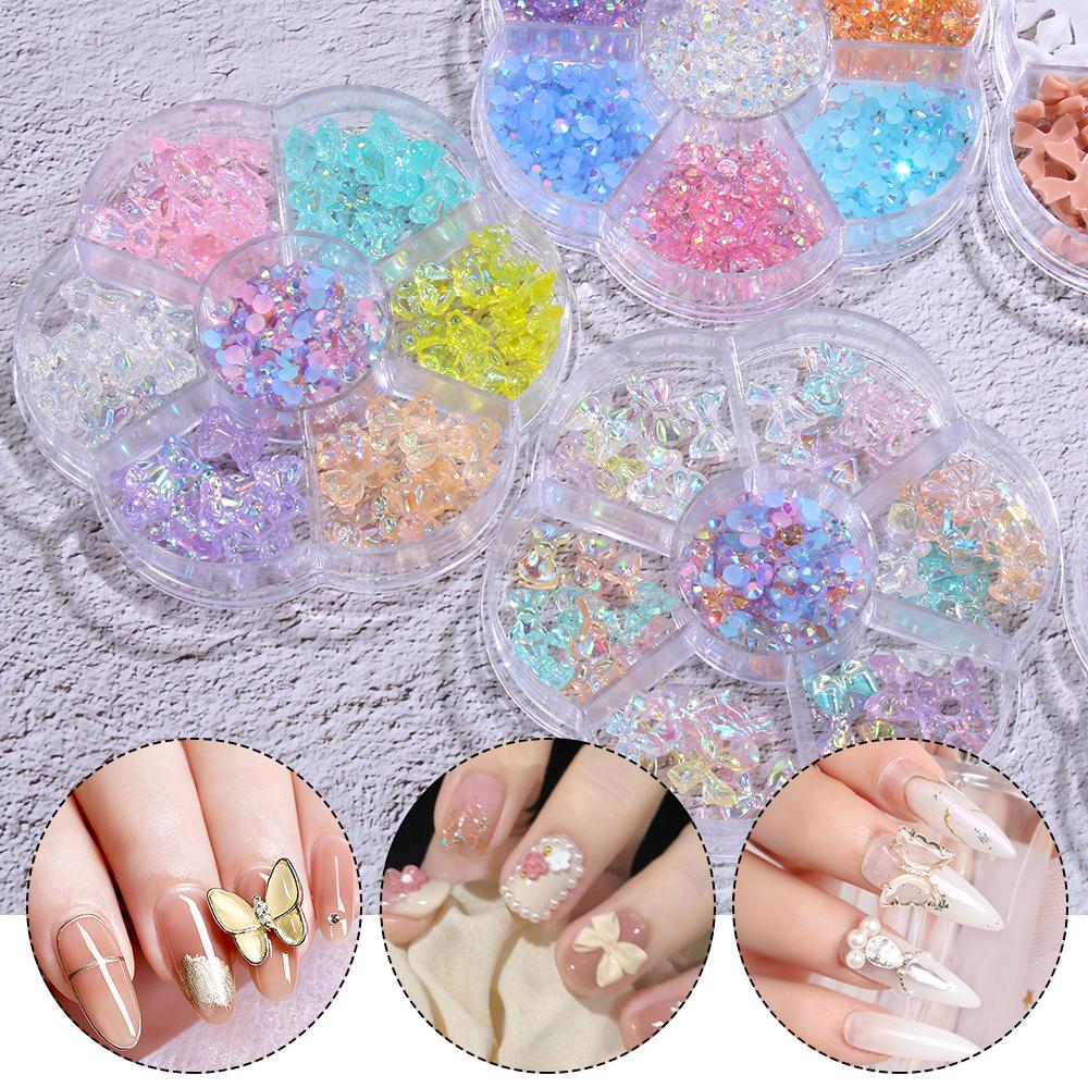 

Nail Accessories Candy Butterfly Mini Nail Art Decorations Bead Cute Lollipop Mix Colors