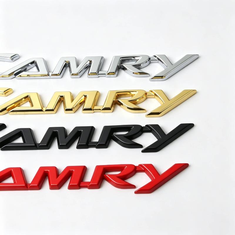 Applicable to car logo CAMRY English alphabet label personalized modification metal car sticker tail label black