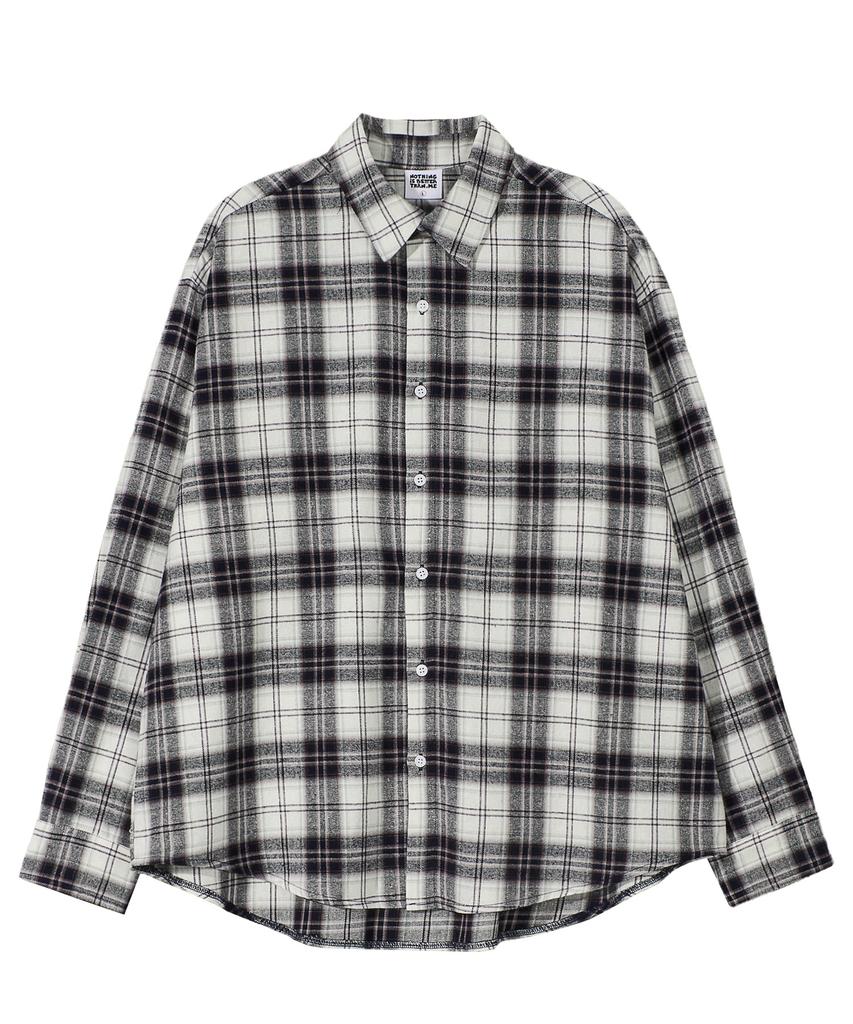 Nasttingijeubeleoldaenmi Oversized Film Check Shirt_Black