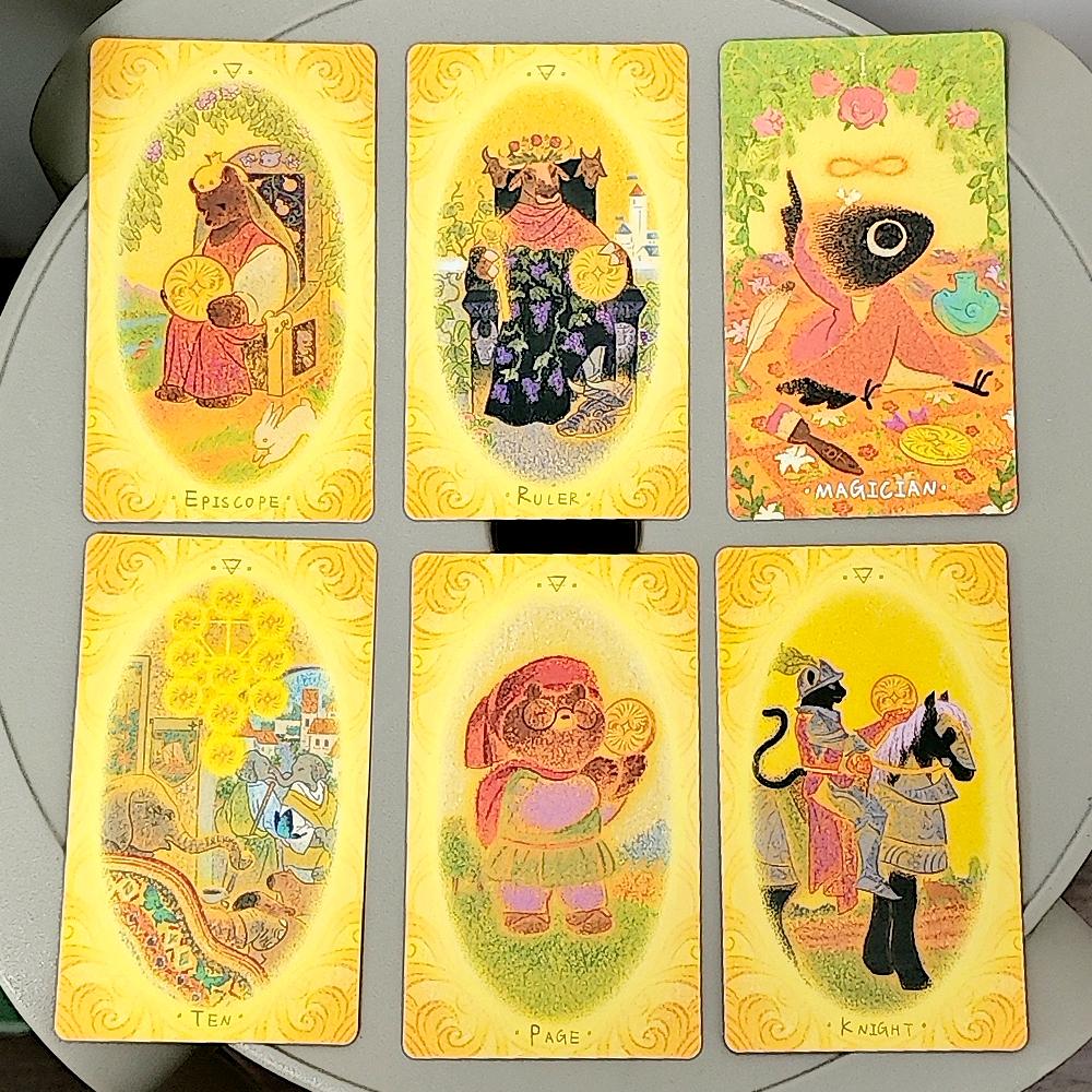 Uno with The Sun Tarot 78 Pcs Adorable Tarot Cards Based On Rider System Unmistakably Whimsical Style 10.3*6cm