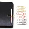 5Pcs Paper Clips Metal Pen Holder Clip School Bookmarks Photo Memo Ticket Clip Stationery Office School Supplies