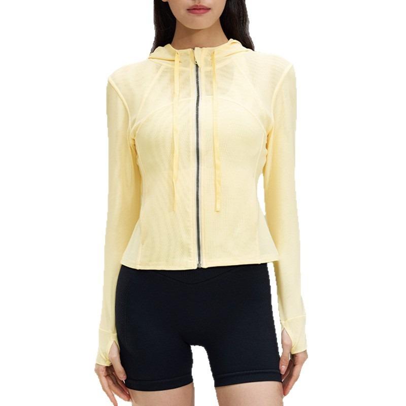 Yoga clothes, yoga tops, sports outdoor long sleeves, moisture wicking, fitness, body tight and breathable fitness clothes, women