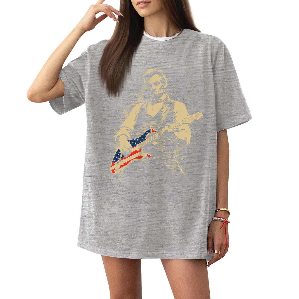 Women's Casual Letter Print Short-sleeved Top T-shirt