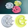 Sturdy Star and Moon Silicone Mold Round Tray Home Accessory for Crafting Supplies and Creative Storage Solution