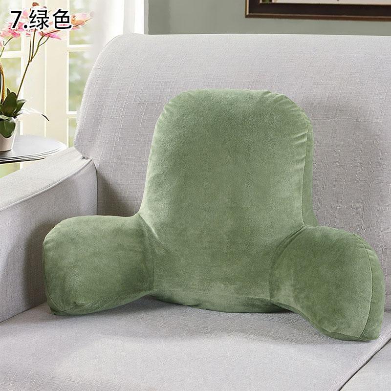 Pillow Back Cushion With Arm for Reading Rest Waist Support Office Chair Car Seat Sofa Rest Lumbar Cushion Velvet Backrest