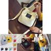 Trendy Korean Fashion Canvas Bucket Bag Mini Candy Color Shoulder Bag