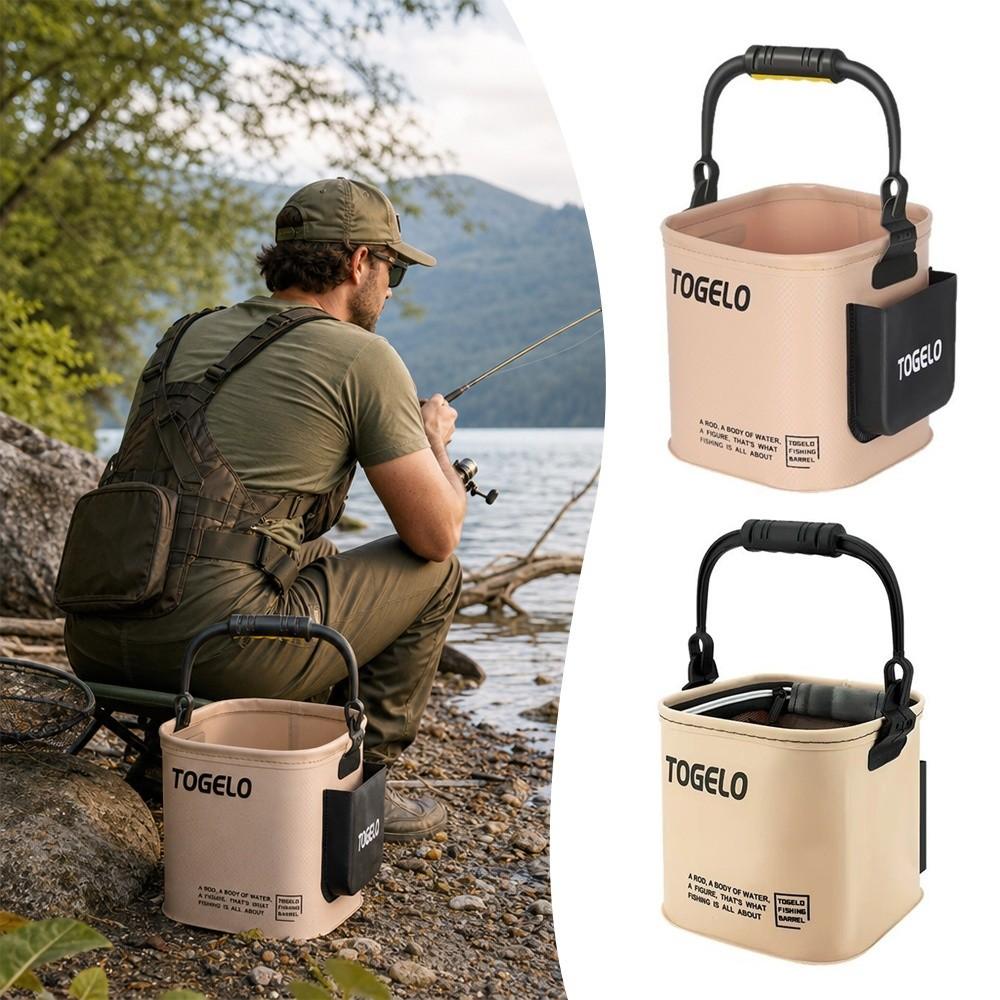 8L/13L Capacity Foldable Water Bucket Suitcase Fishing Bucket New Live Fish Box Outdoor Activities