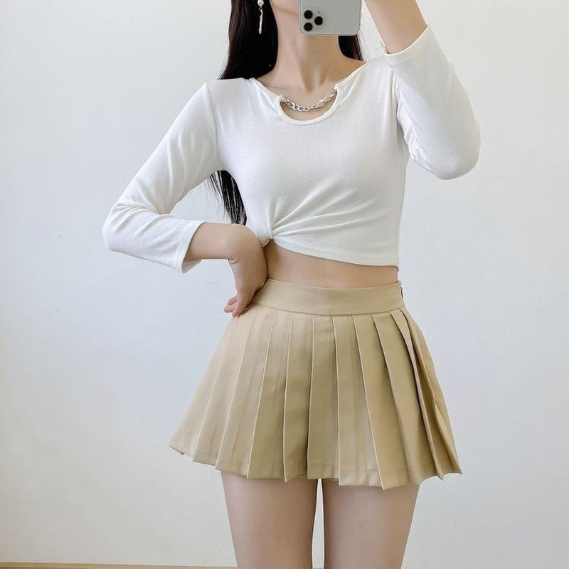 Dámská skládaná sukně Sexy mini šortky Sukně Letní móda Vintage Spodní prádlo Jednobarevné Ležérní Tenká sukně do A Žena Žena Y2k Oblečení
